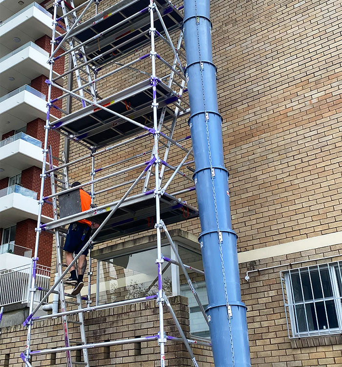 Ladder Access Rubbish Chute Sydney