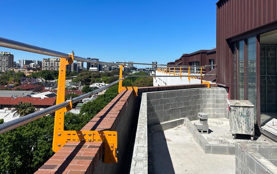 Rental Temporary Edge Protection - Parapet Clamp