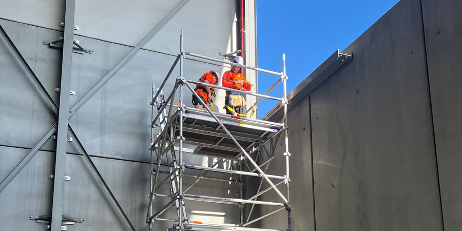 Temporary Edge Protection - Tempe Medical Warehouse Build Sydney
