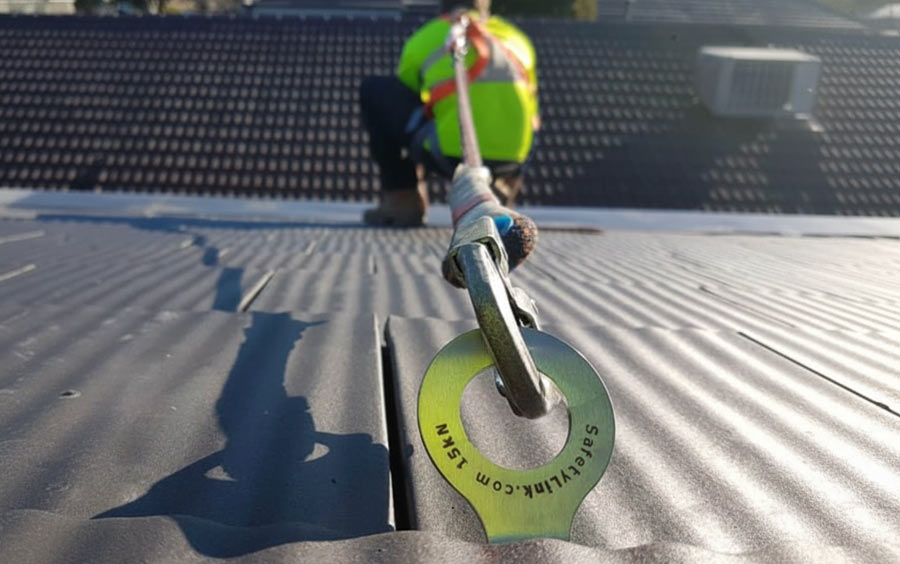Installation Anchor Systems Edge Protection Sydny - TileLink Anchor Steel Rafters